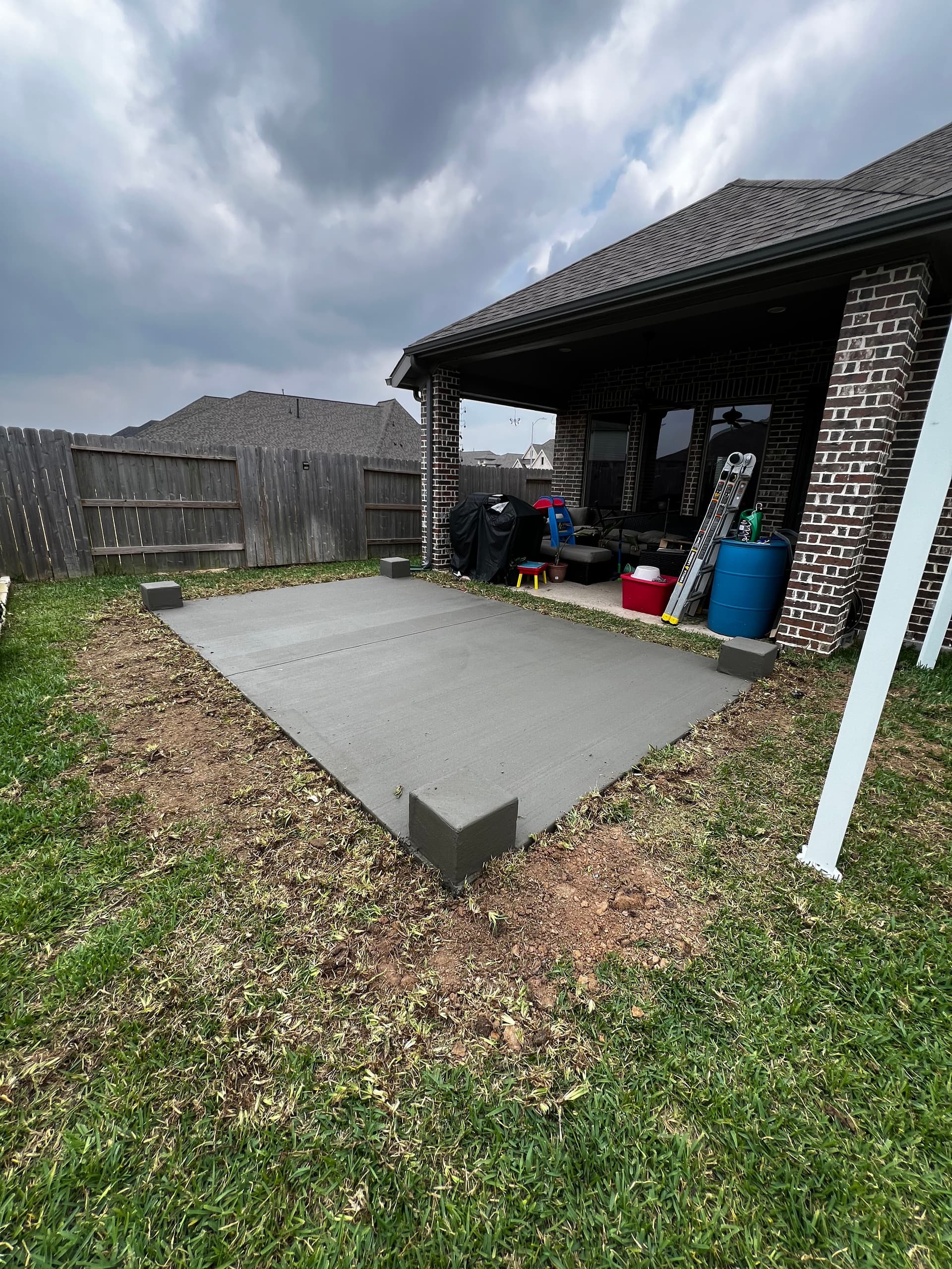 Gallery photos for Concrete Patio Pour with Gazebo Footings and Column Setup: Image #4