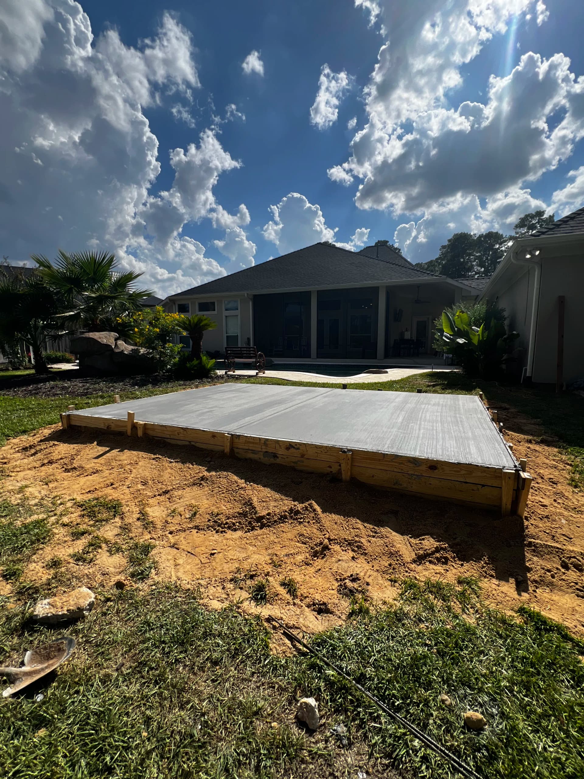 Gallery photos for Concrete Pad Poured and Ready for a Backyard Gazebo: Image #3