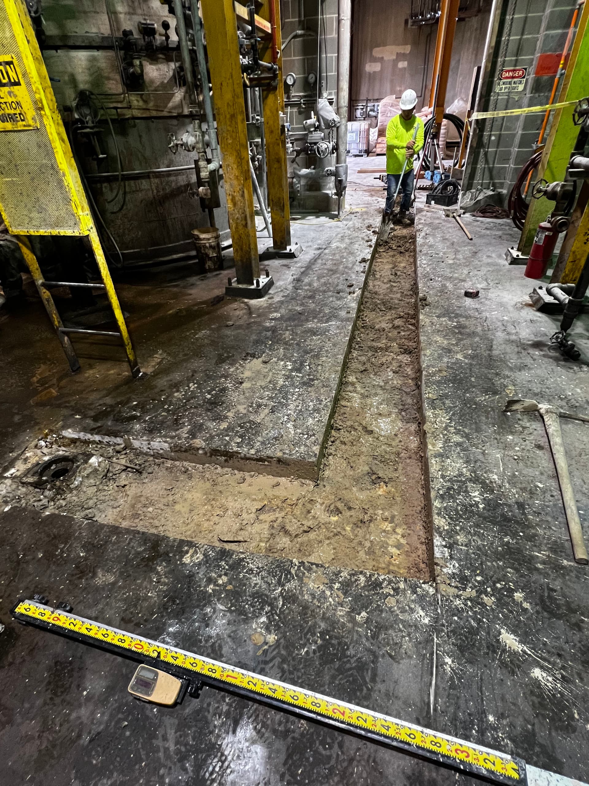 Gallery photos for Industrial Concrete Trench Cut and Pour for Active Job Site Drainage: Image #5