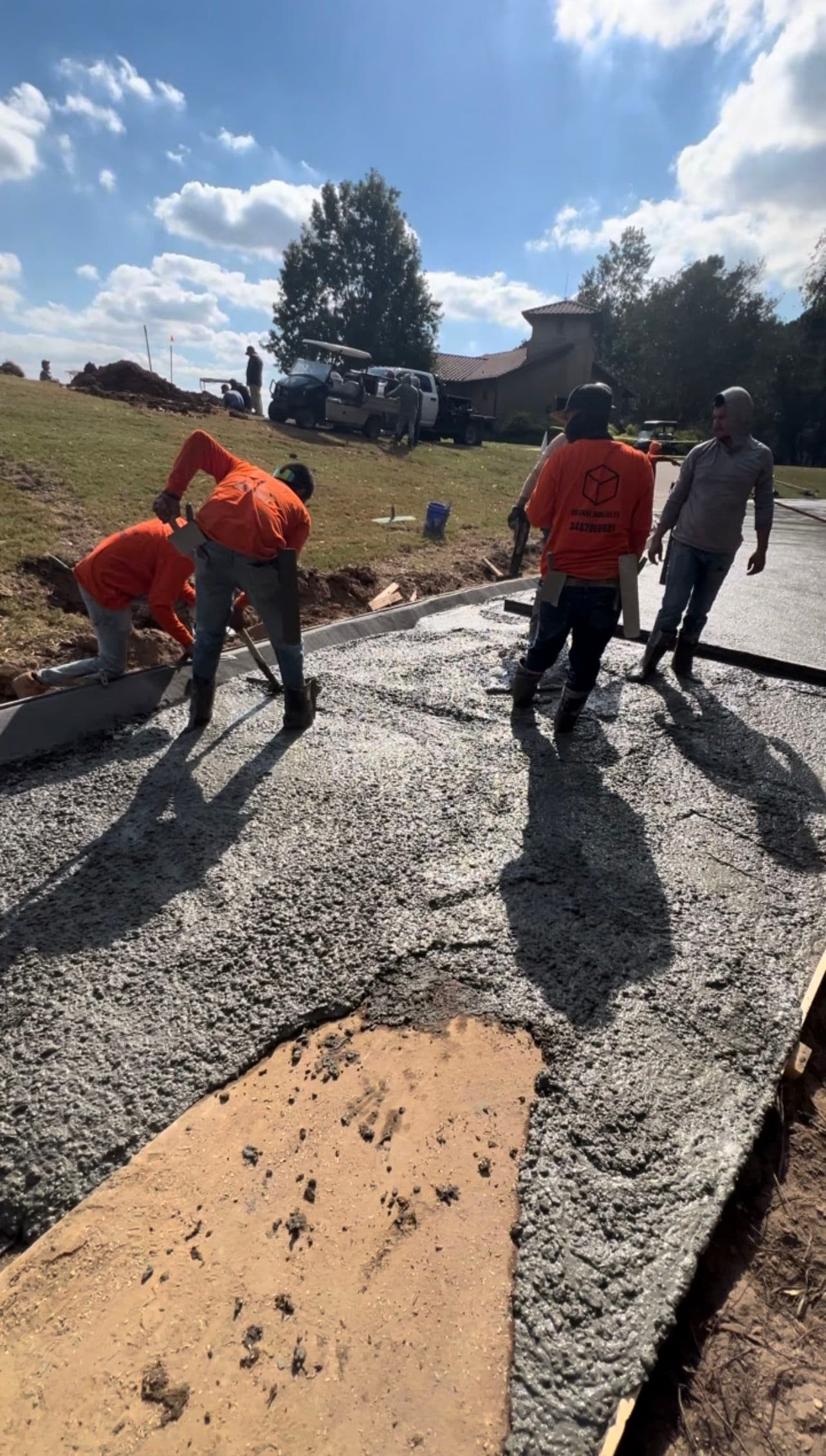 New 6-Inch Concrete Golf Cart Path at Carlton Woods