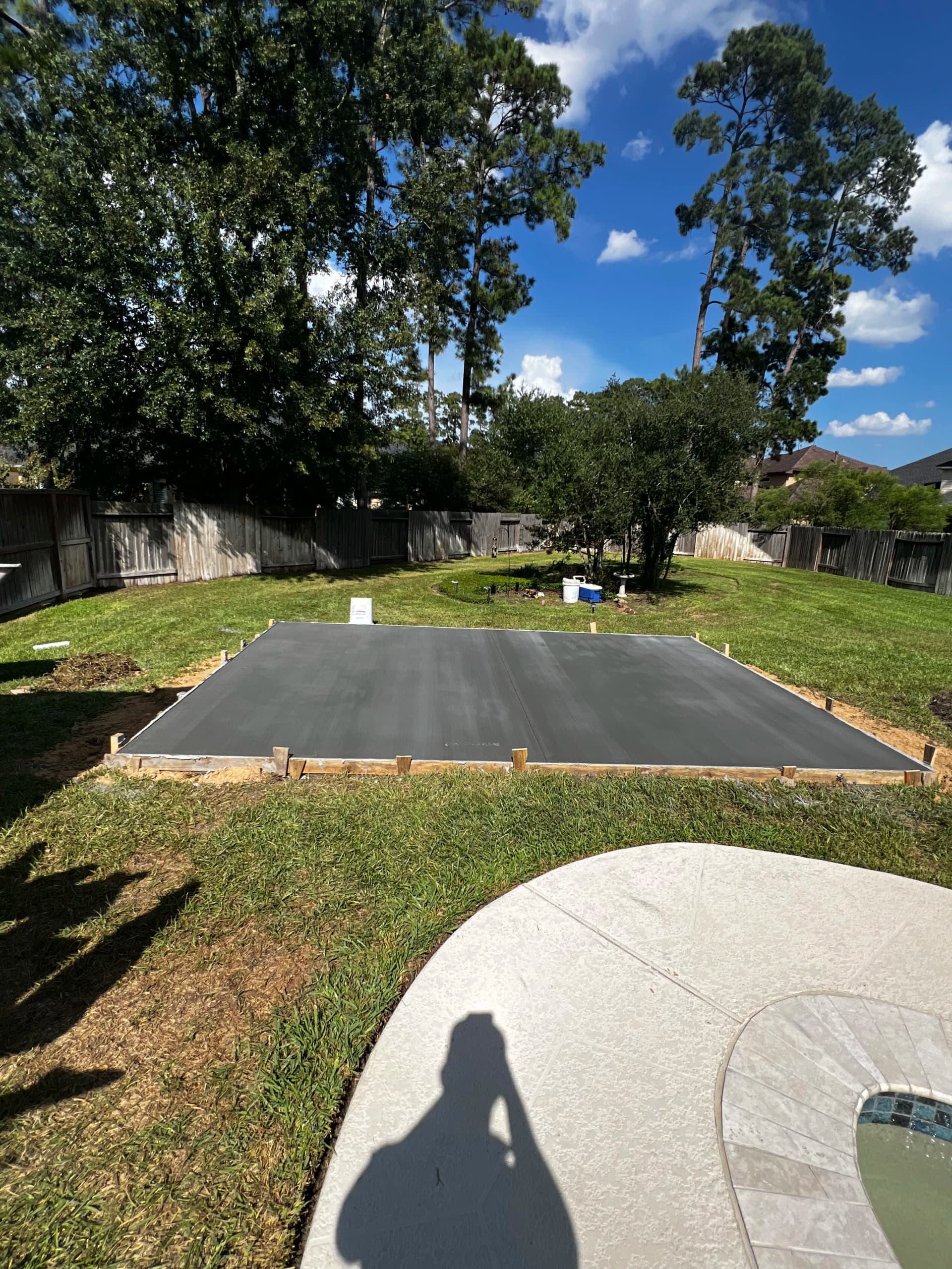 Gallery photos for Concrete Pad Poured and Ready for a Backyard Gazebo: Image #1