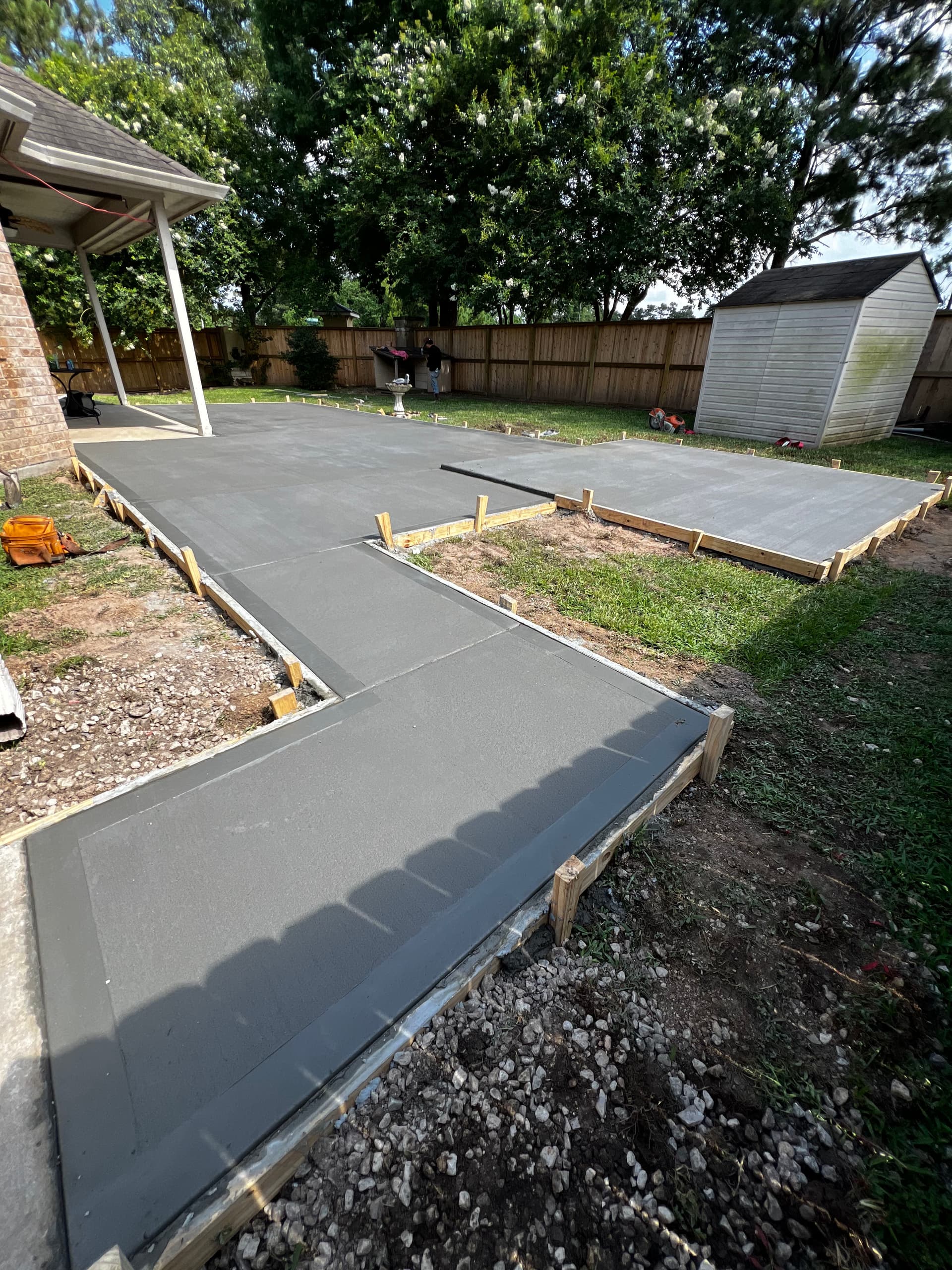 Gallery photos for Backyard Concrete Patio and Shed Slab Done Right: Image #3