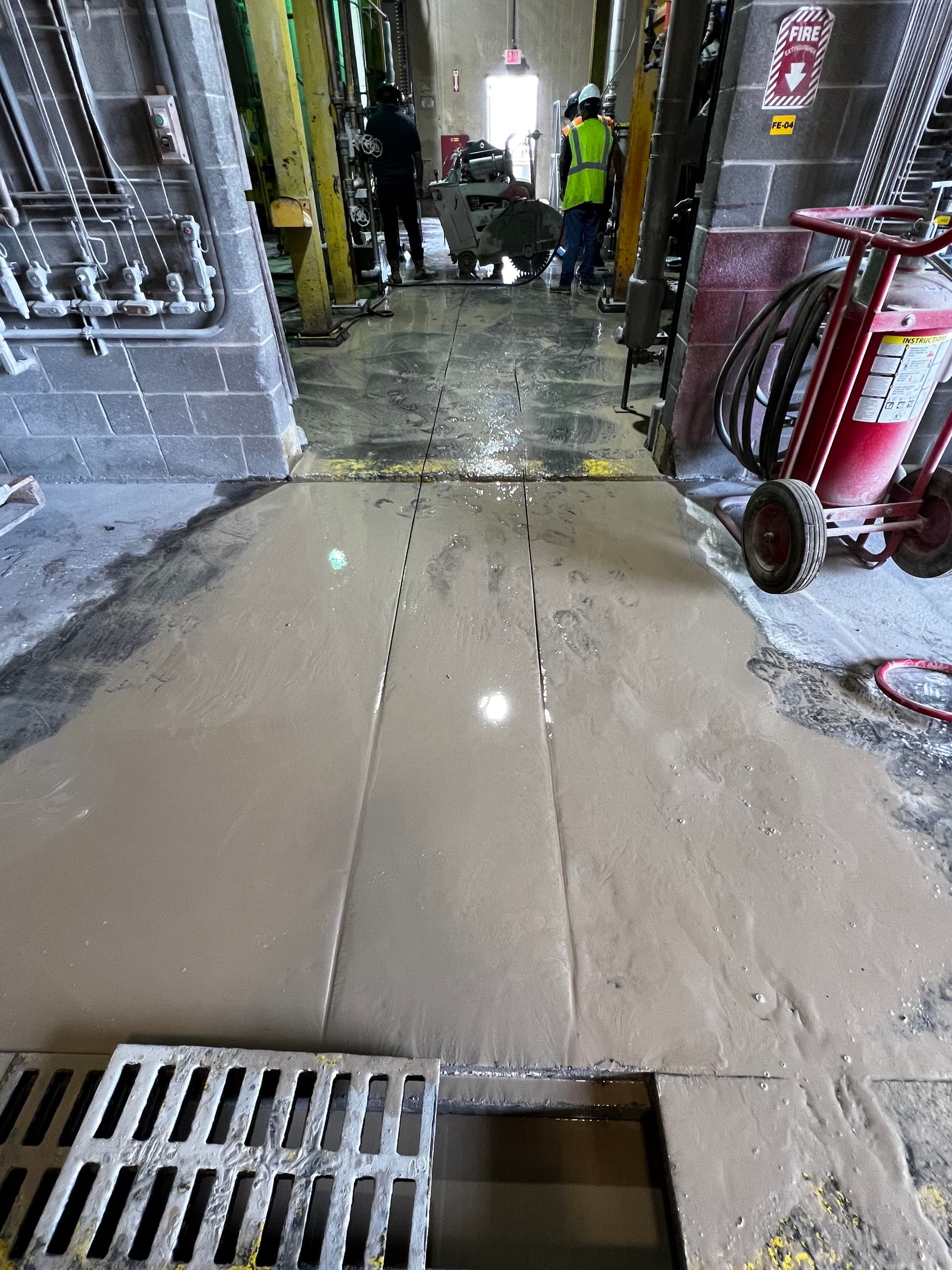 Gallery photos for Industrial Concrete Trench Cut and Pour for Active Job Site Drainage: Image #2