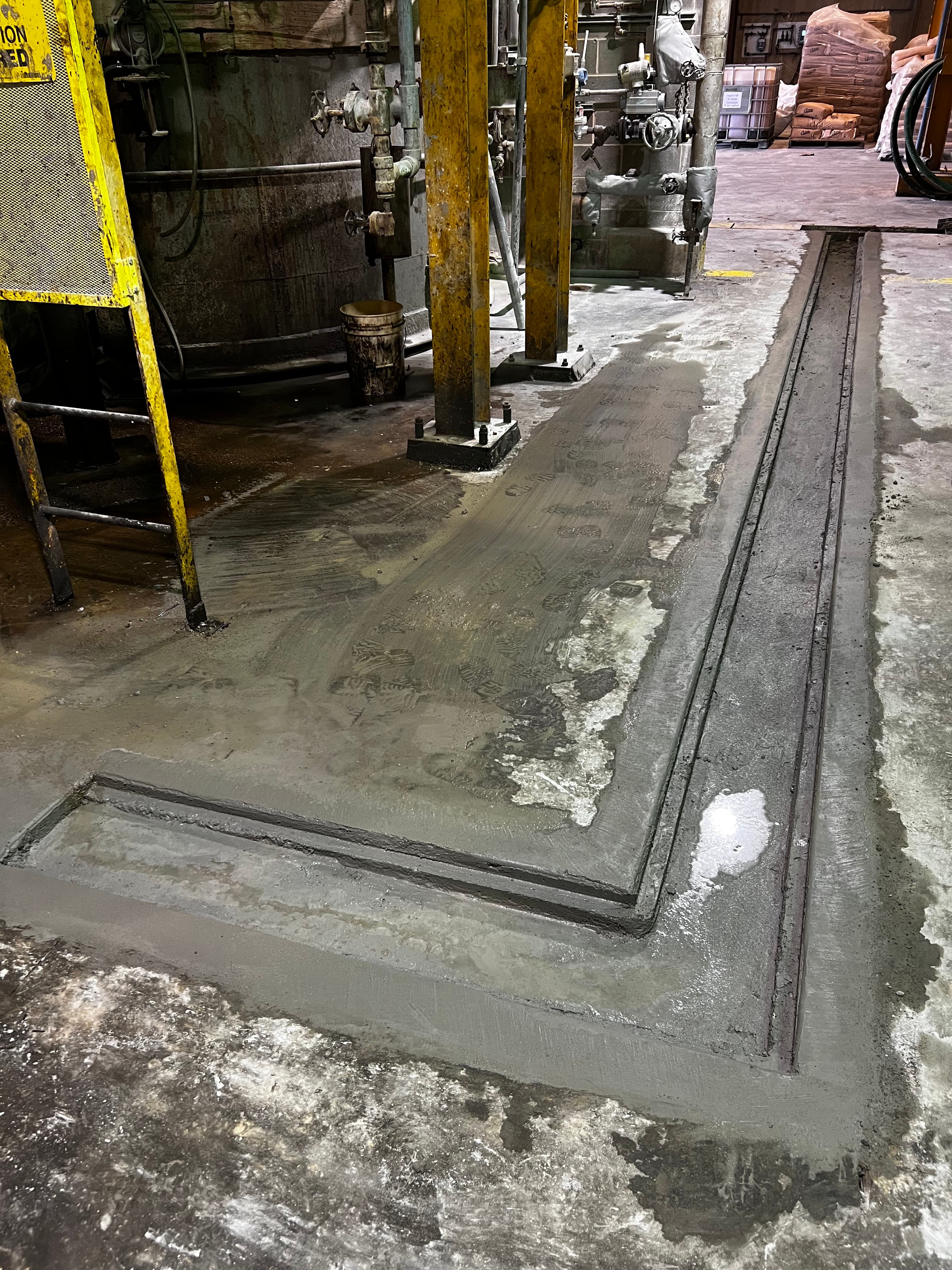 Project Industrial Concrete Trench Cut and Pour for Active Job Site Drainage image