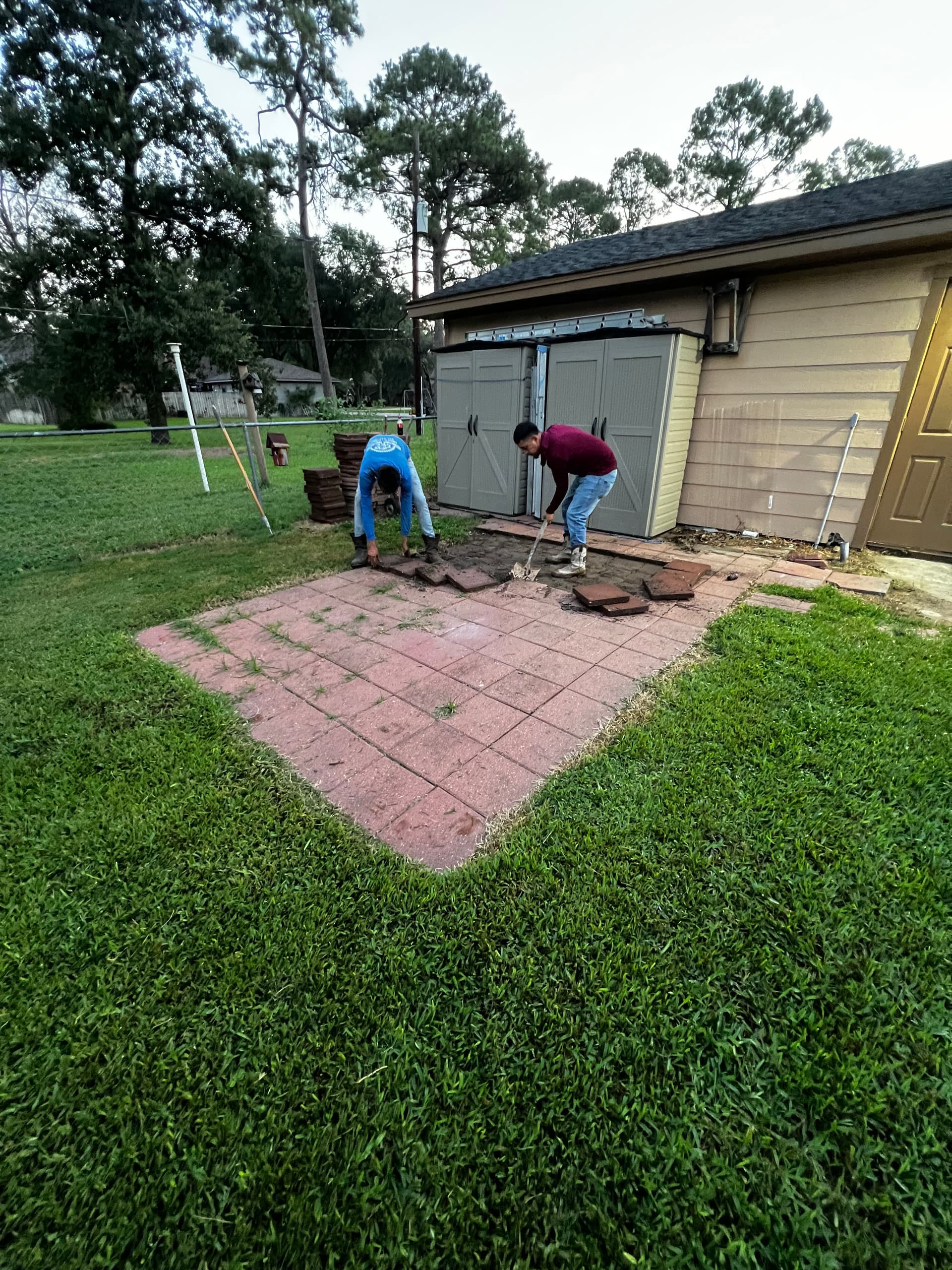 Shifting Paver Patio Gets Replaced With a Solid Concrete Slab