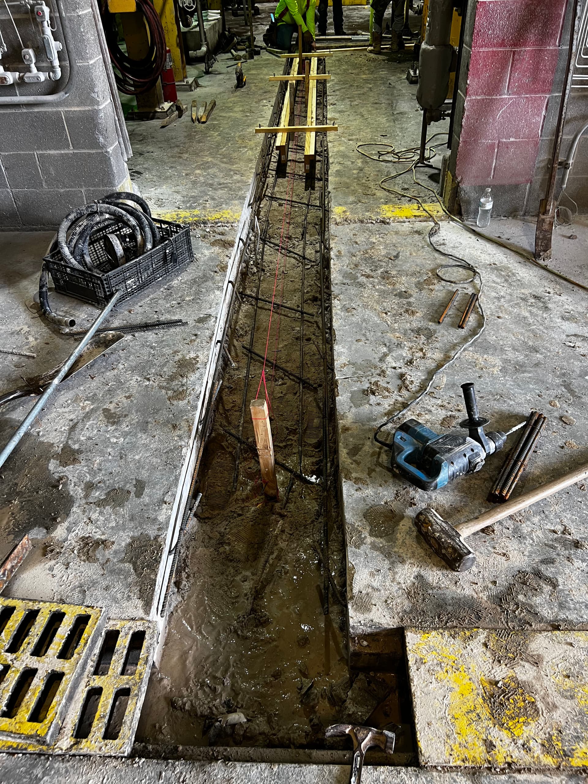 Gallery photos for Industrial Concrete Trench Cut and Pour for Active Job Site Drainage: Image #6