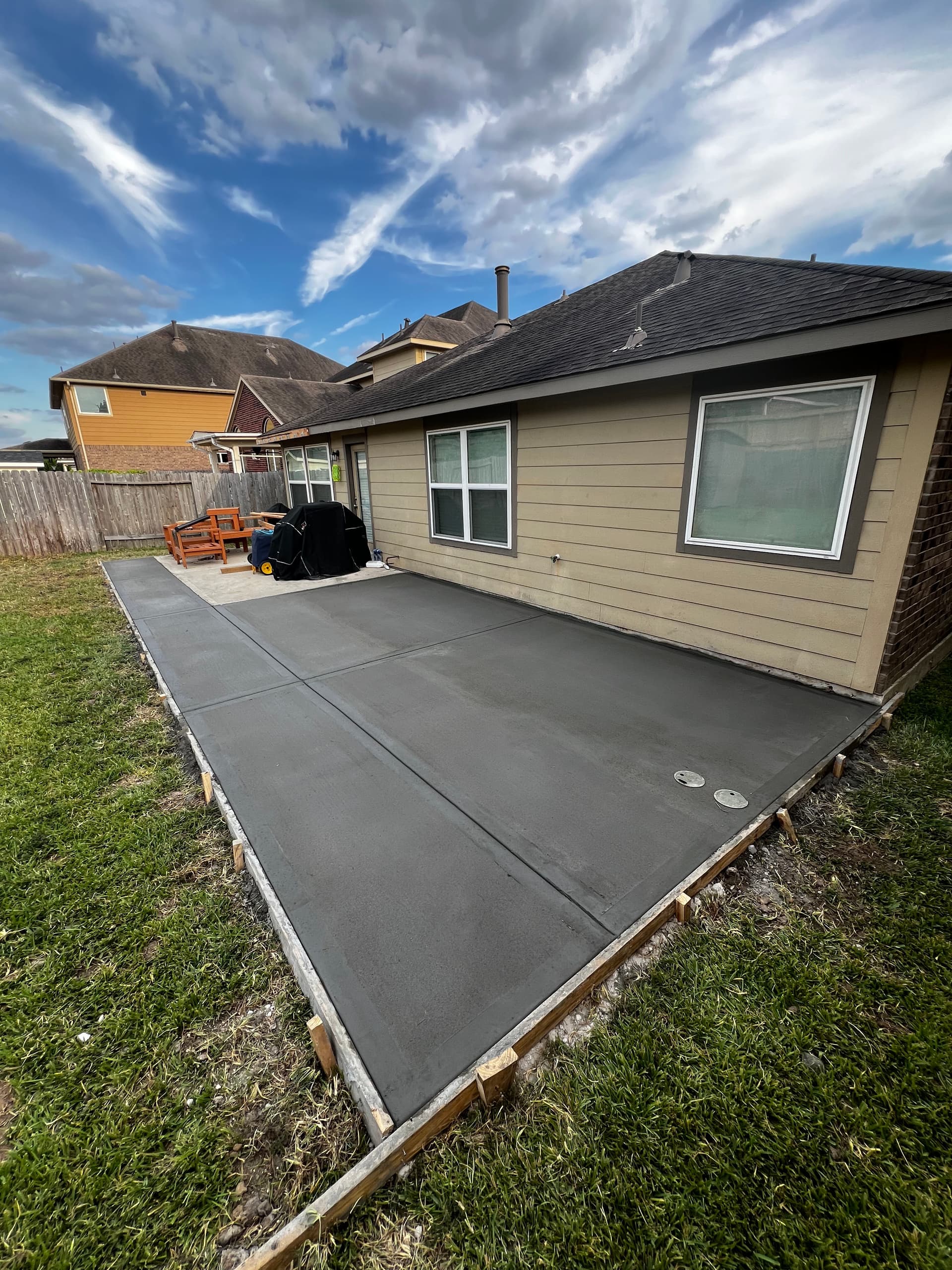 Gallery photos for Concrete Patio Extension Adds Real Backyard Space Fast: Image #2