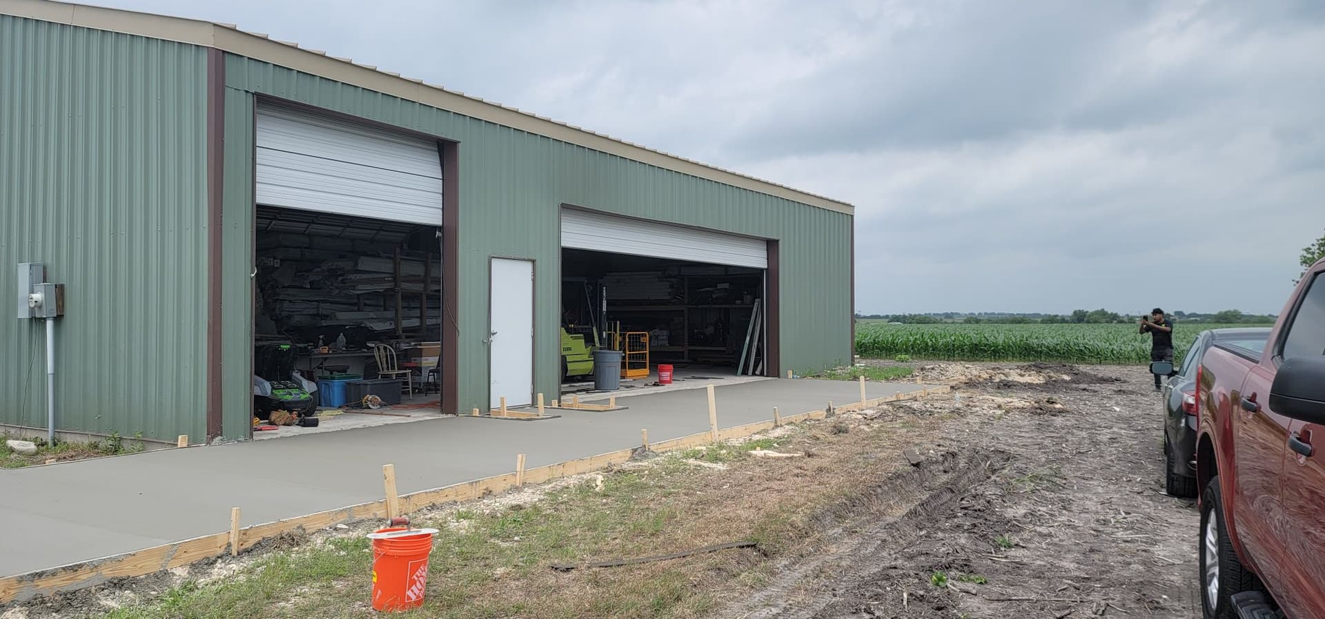 Gallery photos for New Concrete Slab Poured Outside a Working Barn: Image #1