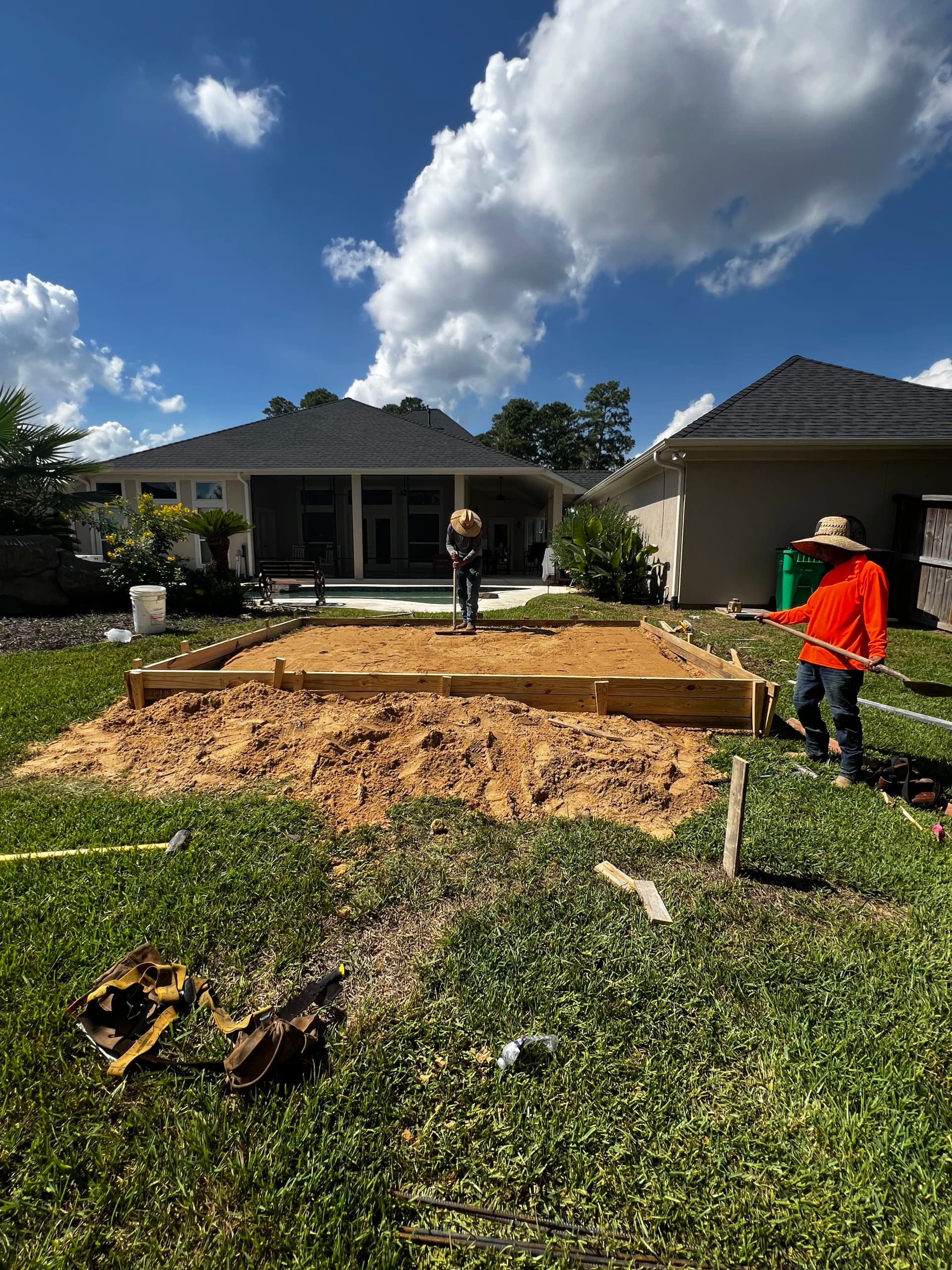 Gallery photos for Concrete Pad Poured and Ready for a Backyard Gazebo: Image #2