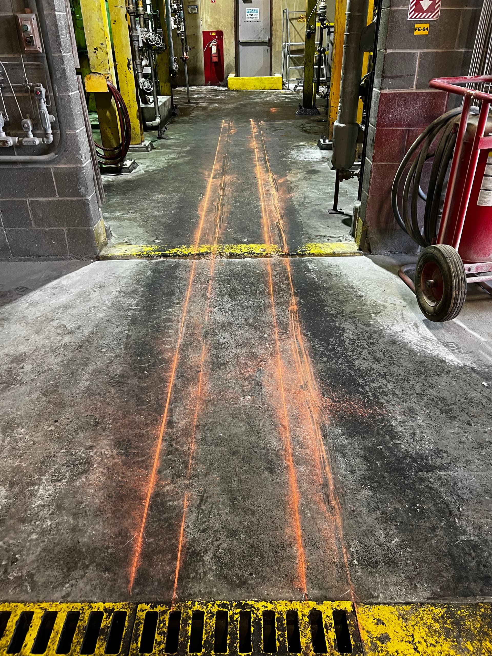 Gallery photos for Industrial Concrete Trench Cut and Pour for Active Job Site Drainage: Image #1