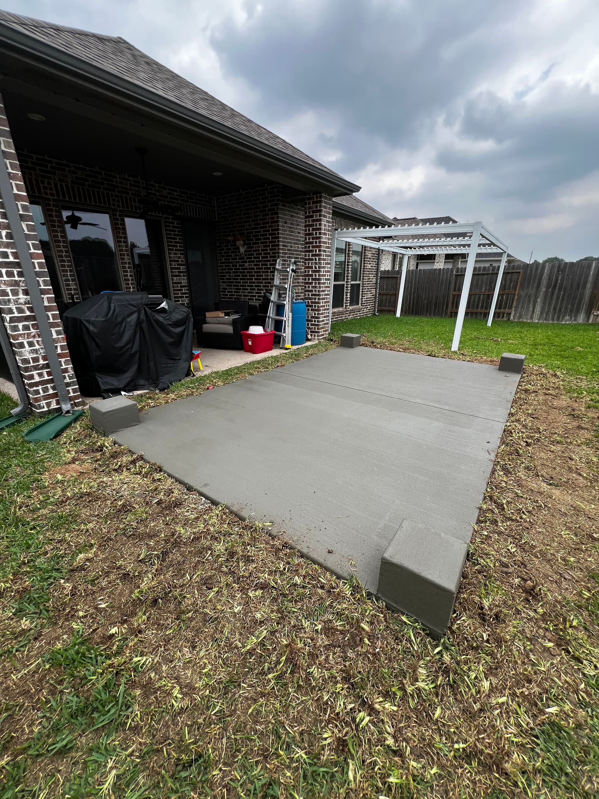 Gallery photos for Concrete Patio Pour with Gazebo Footings and Column Setup: Image #6