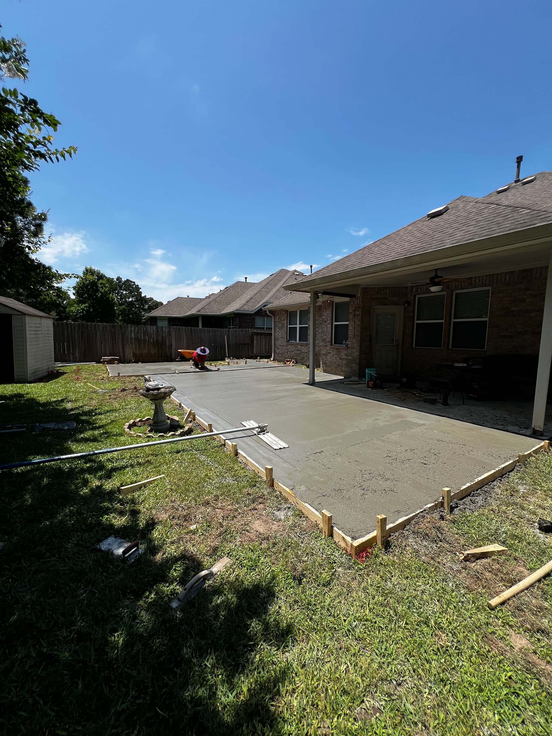 Gallery photos for Backyard Concrete Patio and Shed Slab Done Right: Image #4
