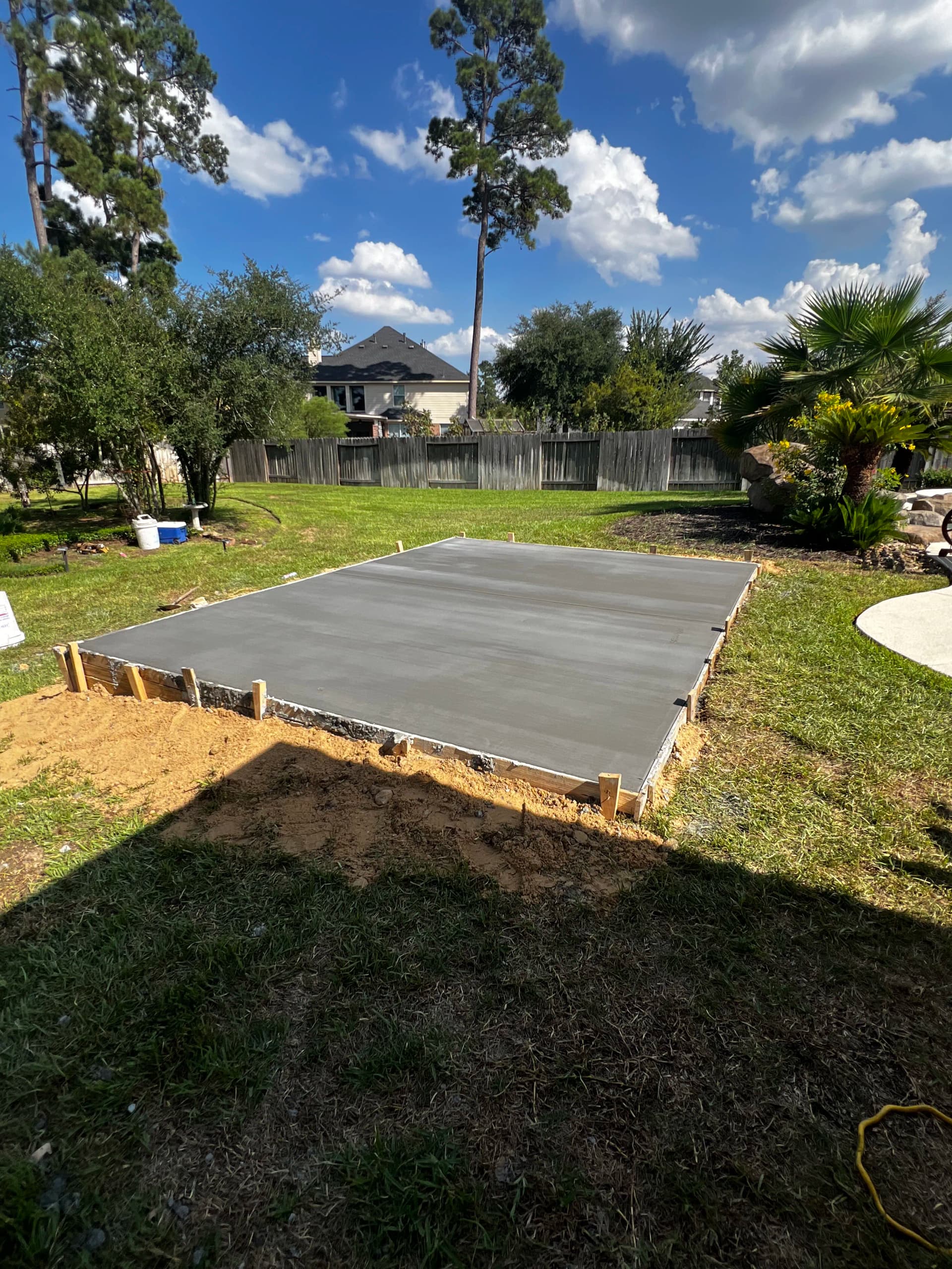 Concrete Pad Poured and Ready for a Backyard Gazebo image