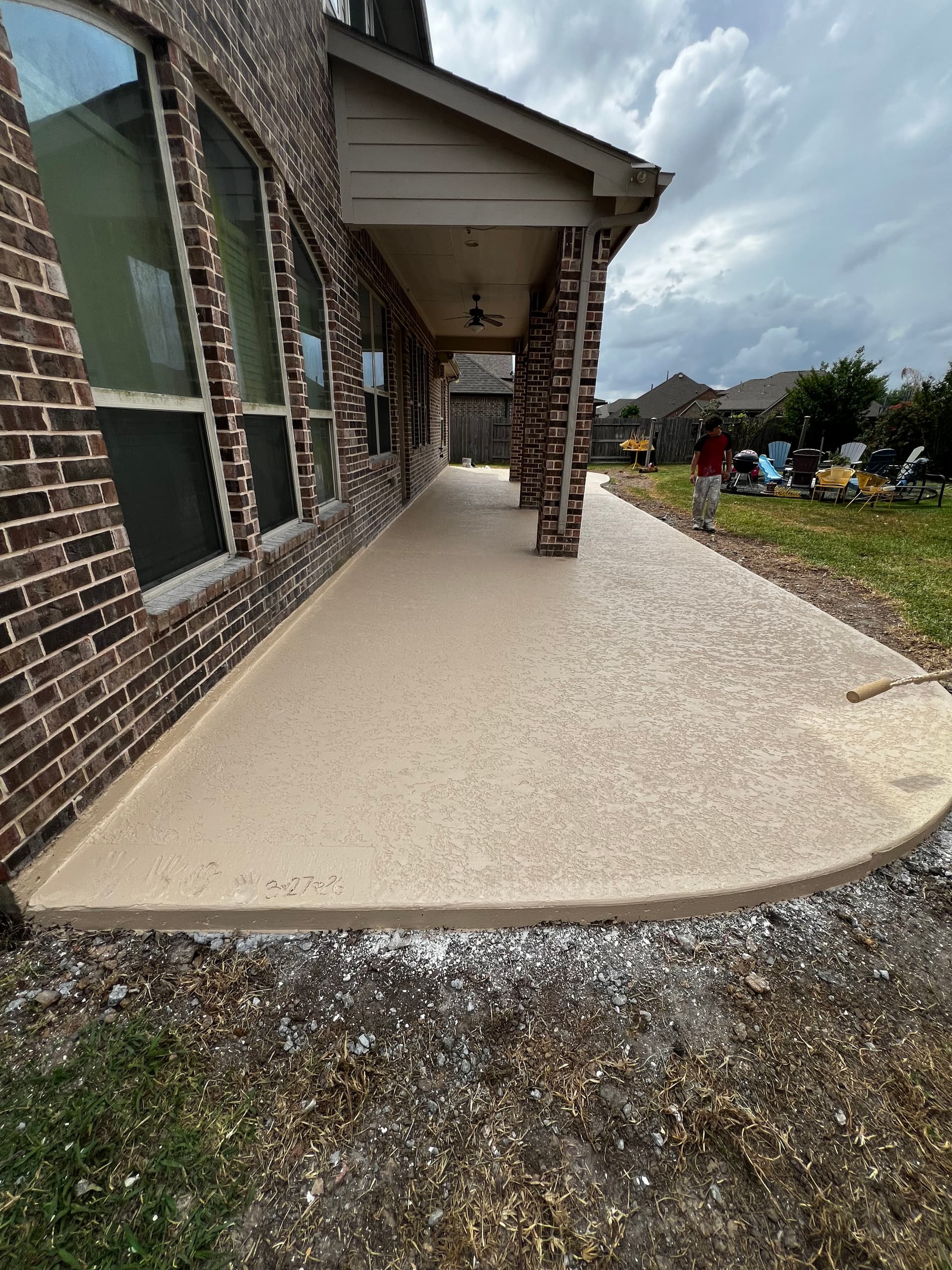 Gallery photos for Old Slippery Tile Gone - Bigger Patio With Spray Deck Finish: Image #2