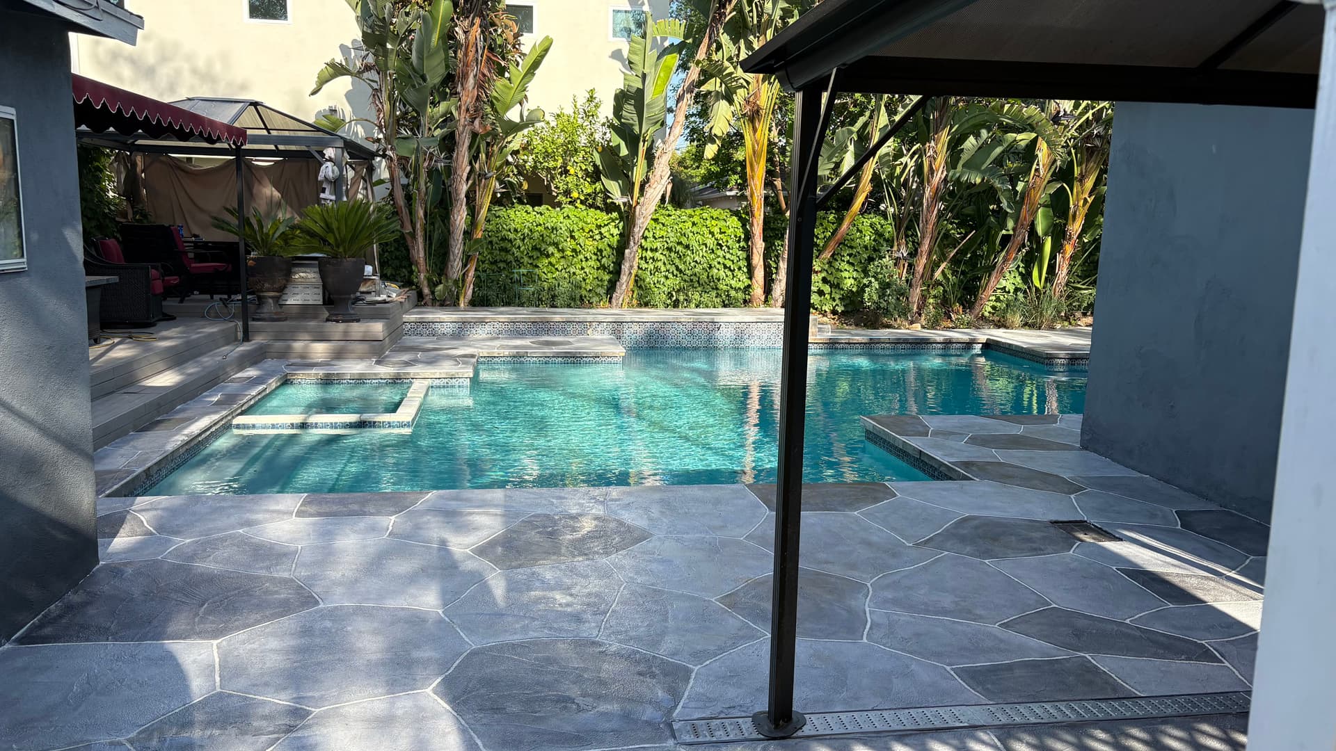 Gallery photos for Stone Overlay Pool Decks That Actually Look Custom: Image #8