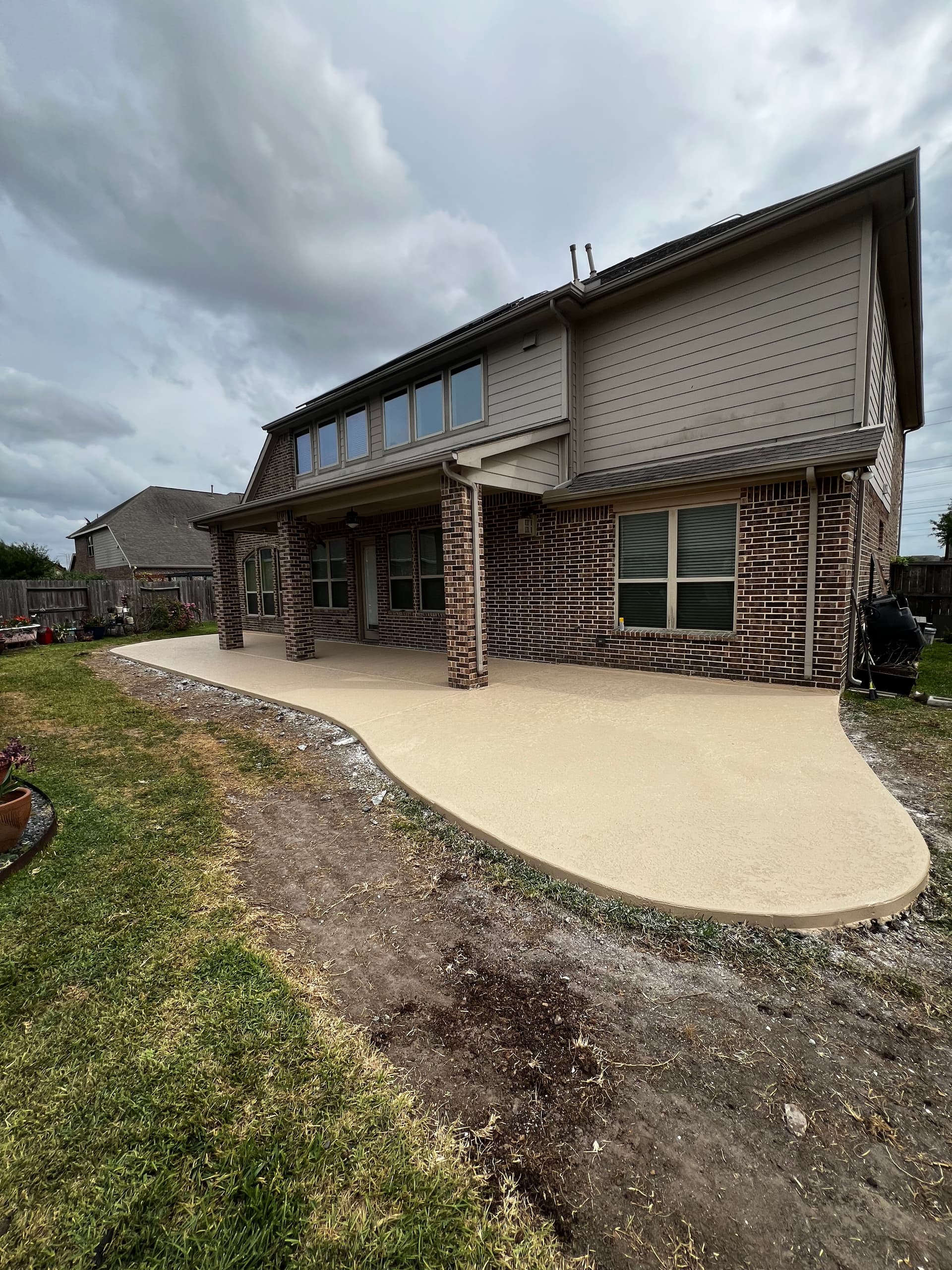 Gallery photos for Old Slippery Tile Gone - Bigger Patio With Spray Deck Finish: Image #6